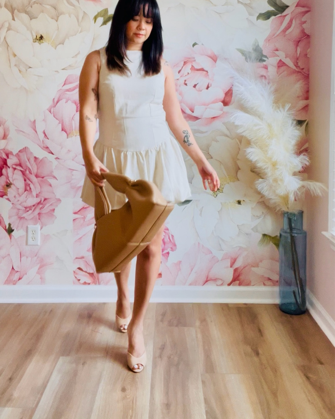 Linen cream bubble mini dress from Shein is everything!  Fits true to size. Comes in 4 colors.
I snagged this color, black, and brown and I’m really happy with them so far!!

#LTKPetite #LTKOver40