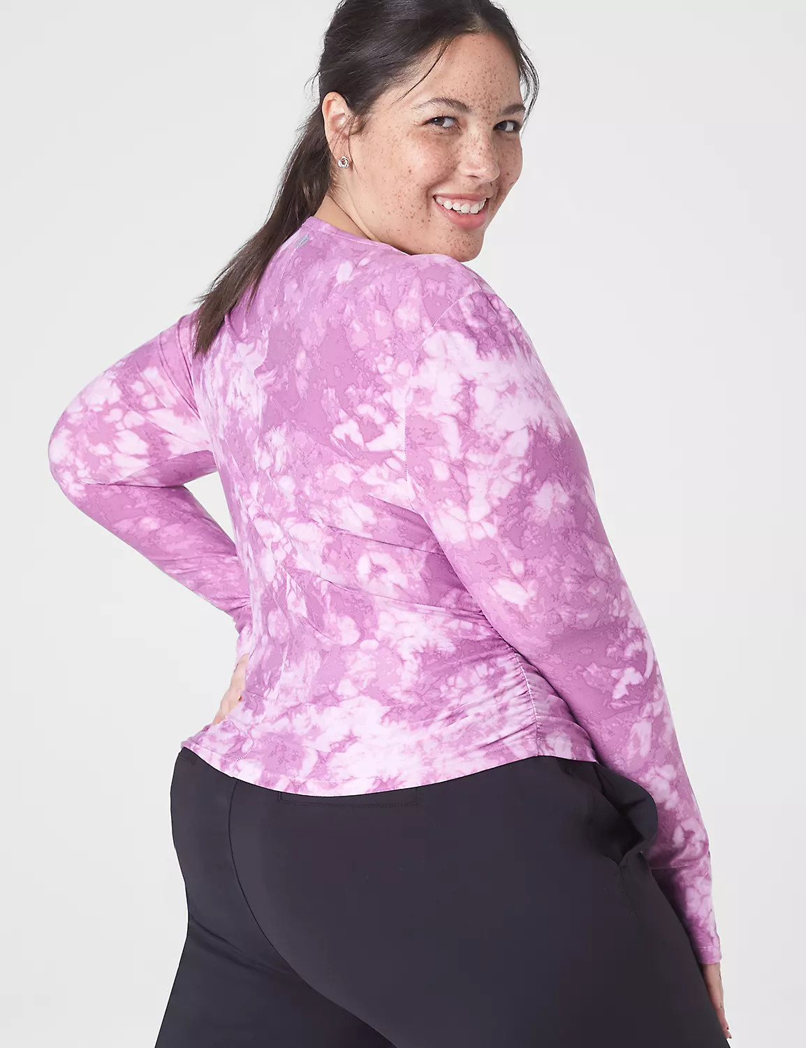 LIVI Soft Ruched-Side Cropped Top | LaneBryant | Lane Bryant (US)