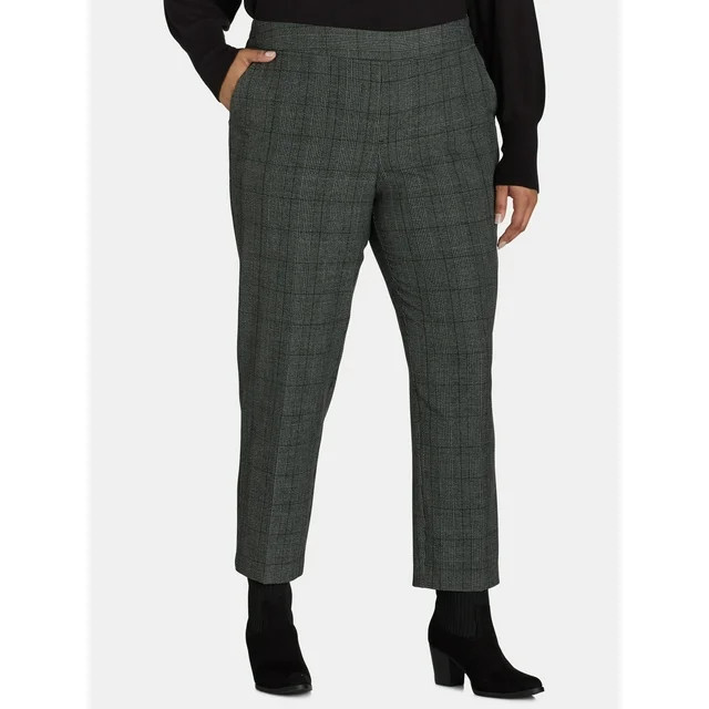 Just My Size Tummy Control Pull-On Dress Pants, Women's Plus and Women's Plus Petite, Sizes 1X-4X... | Walmart (US)