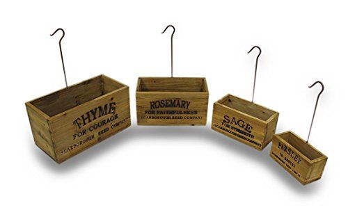 Set of 4 Nesting Crates Boxes Living Wall Vintage Look Farm Advertising Scarborough Seed Company Thy | Amazon (US)