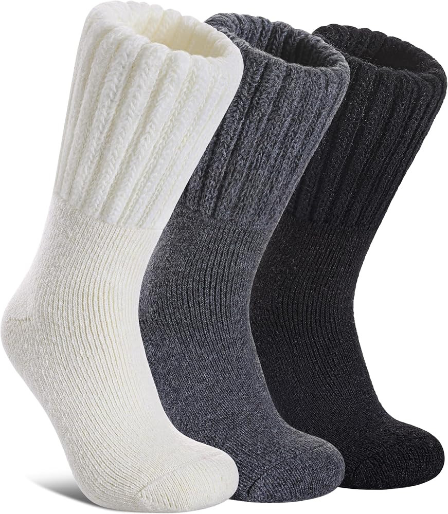DYW Womens Merino Wool Boot Socks Thermal Thick Winter Warm Cozy Hiking Work Boot Socks Christmas... | Amazon (US)