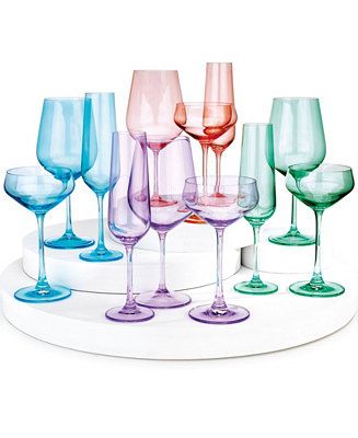 Godinger Sheer Colored Glassware Collection, Created for Macy's & Reviews - Glassware & Drinkware... | Macys (US)