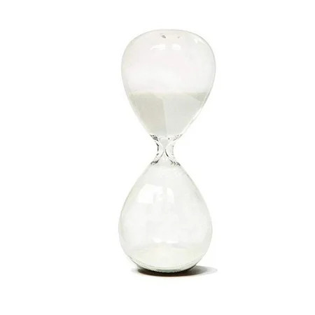 SWISSELITE Hourglass Sand Timers - Biloba Hourglass Sand Timer, 8.1 Inch White Sand Timer In 30 Mins | Walmart (US)