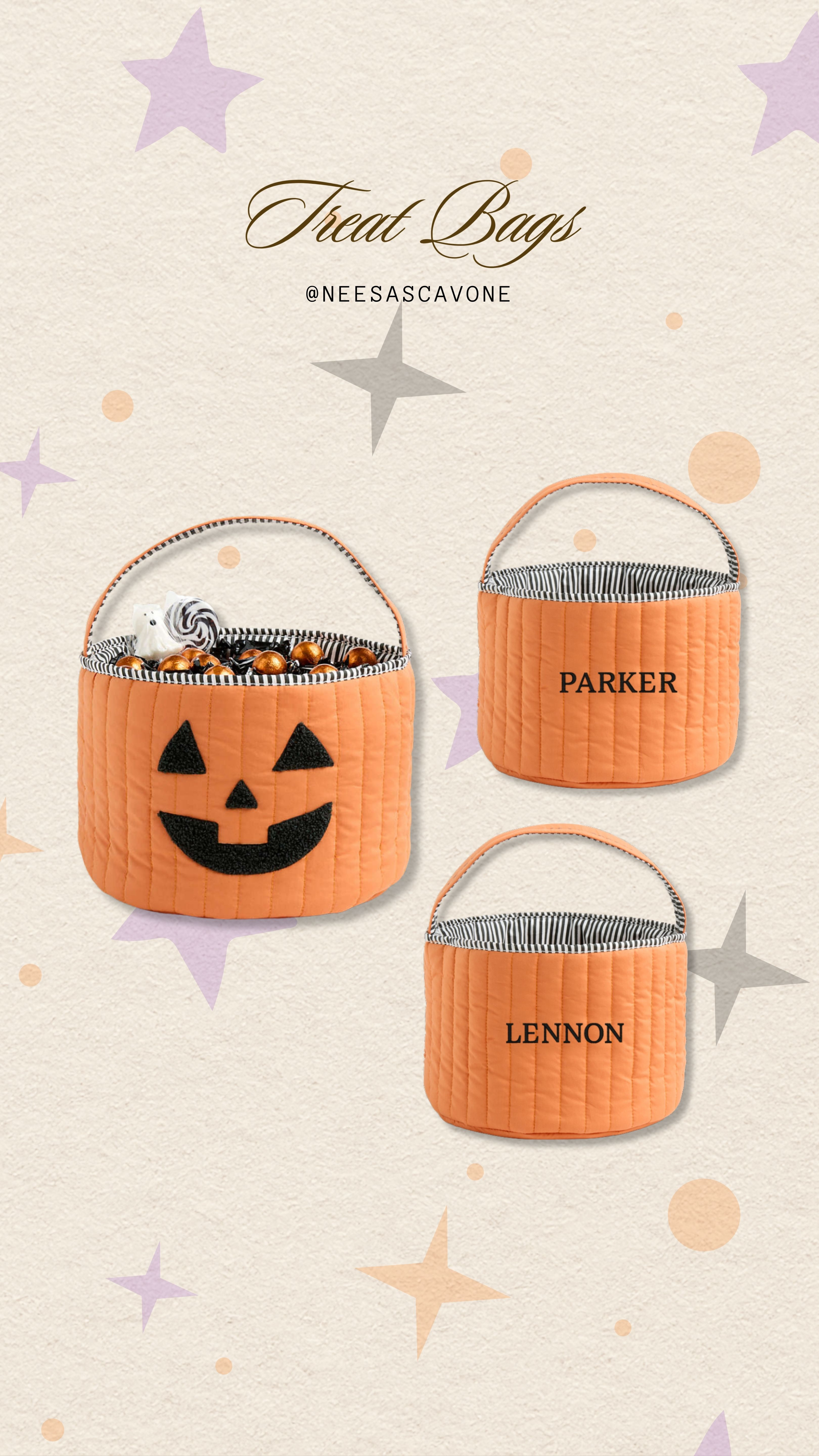 The cutest personalized Halloween treat bags for trick-or-treating 🎃🧡 Love these quilted pumpkin baskets with their names embroidered on them—such a sweet Halloween tradition to bring out year after year. Perfect for kids, Halloween parties + trick-or-treat night! 👻🍬

#HalloweenTreatBag #PersonalizedHalloween #HalloweenBasket #TrickOrTreatBag #KidsHalloween #HalloweenForKids #PersonalizedGifts #HalloweenDecor #HalloweenTraditions #TrickOrTreat #SpookySeason #HalloweenFinds #LTKFamily #LTKHalloween

#LTKKids #LTKSeasonal #LTKTravel #LTKKids