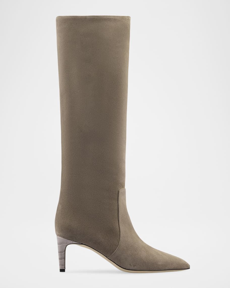 Paris Texas Suede Stiletto Knee-High Boots | Neiman Marcus