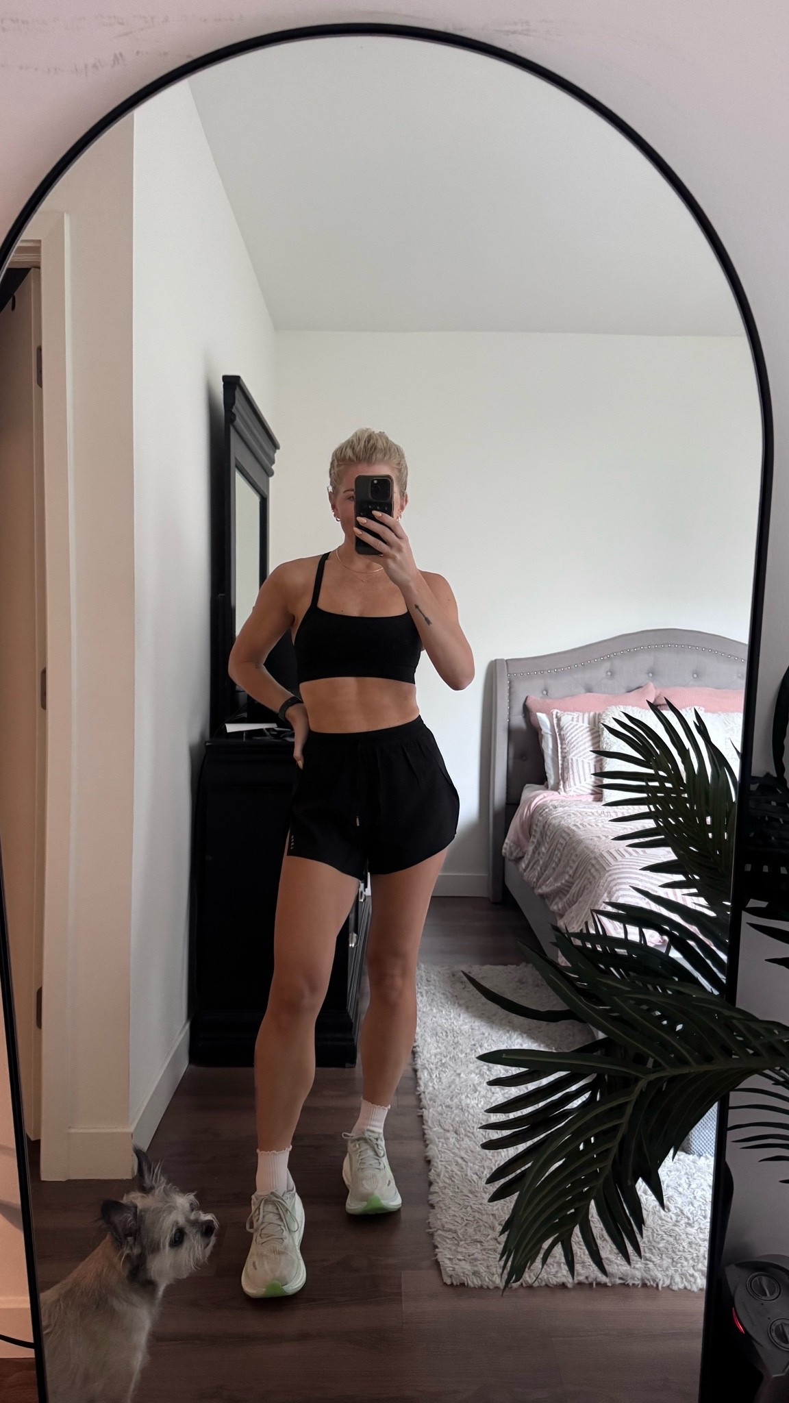 All black LSKD running outfit with a square neck sports bra

#LTKfitnessgoals