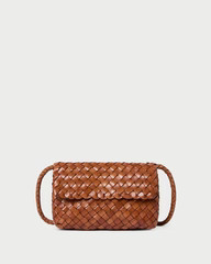 Vinnie Timber Leather Woven Crossbody | Loeffler Randall