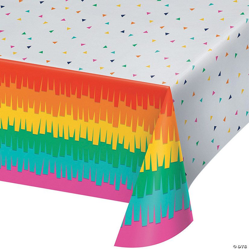 54" x 102" Fiesta Fun Plastic Tablecloth | Oriental Trading Company