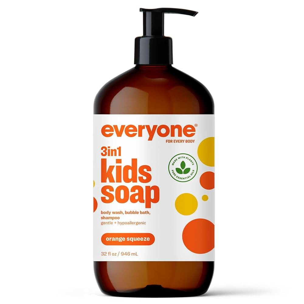 Everyone 3-in-1 Kids Soap, Body Wash, Bubble Bath, Shampoo, 32 Ounce (Pack of 1), Orange Squeeze,... | Amazon (US)