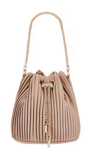 Remi Pleated Drawstring Bag in Natural | Revolve Clothing (Global)