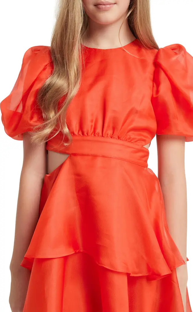 Bardot Junior Kids' Enya Cutout Organza Minidress | Nordstrom | Nordstrom