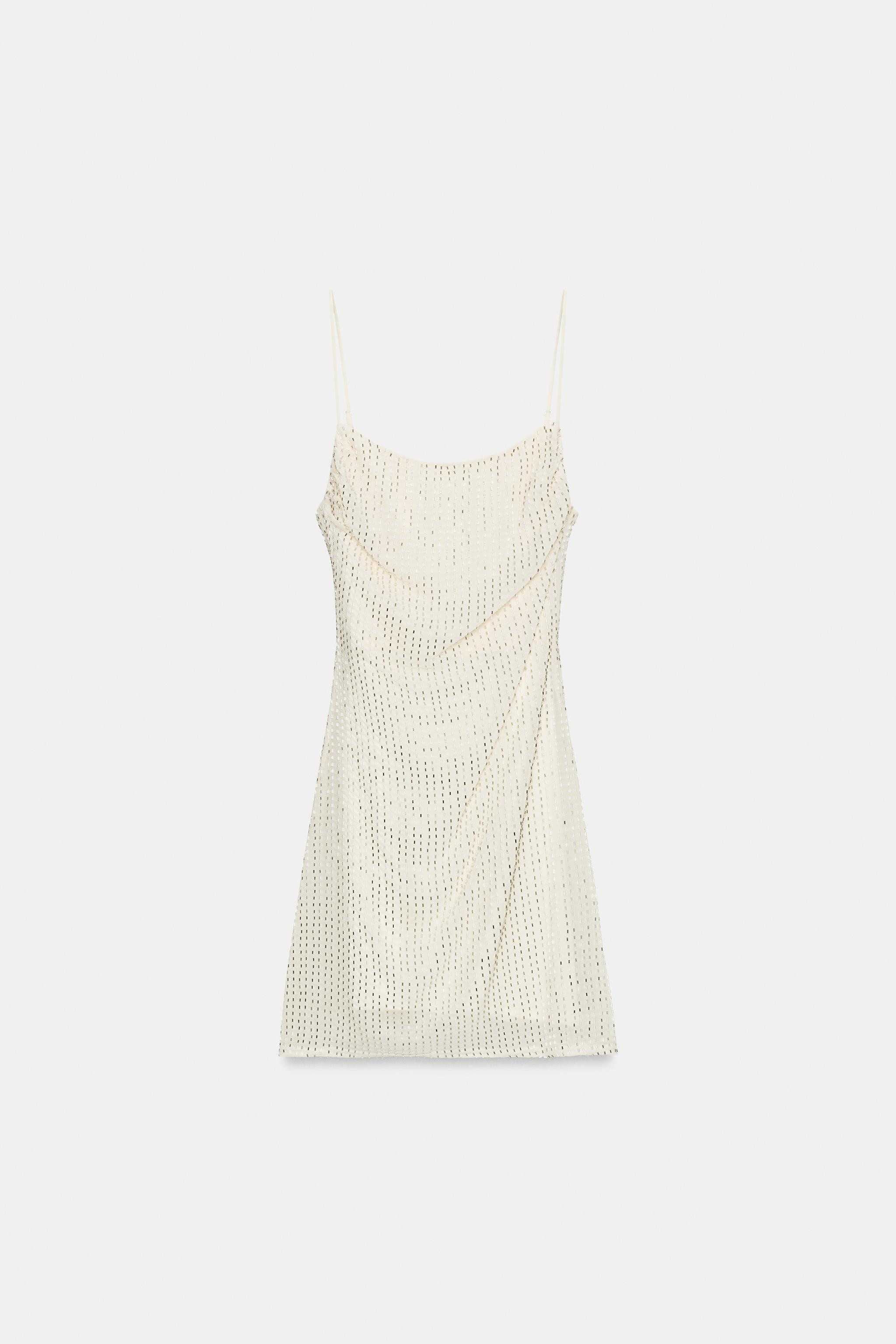 SPARKLY DRAPED MINI DRESS | Zara UK