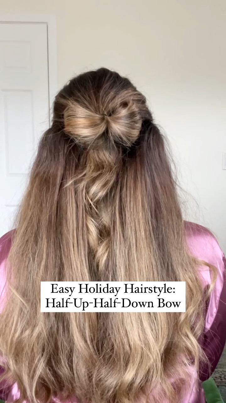 Easy holiday hairstyle using the TYME straightener to curl and then styling into a bow! 

#LTKbeauty #LTKHoliday #LTKstyletip