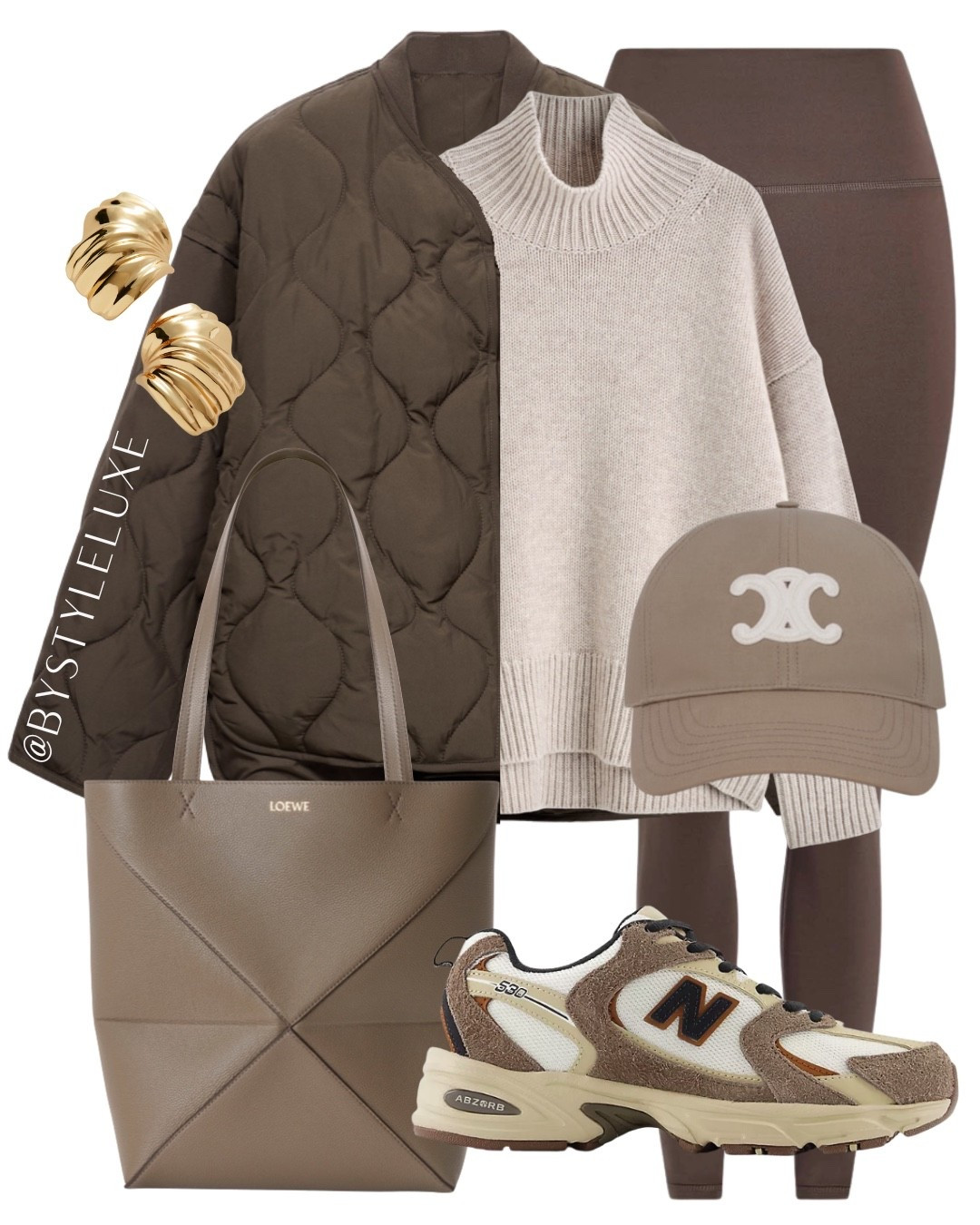 OFF DUTY - this brown quilted jacket is such a modern staple for casual looks and so well priced. Styled here with leggings and comfy trainers for an off-duty look

#autumnoutfit #jacket #casual 

#LTKautumn #LTKuk #LTKshoes