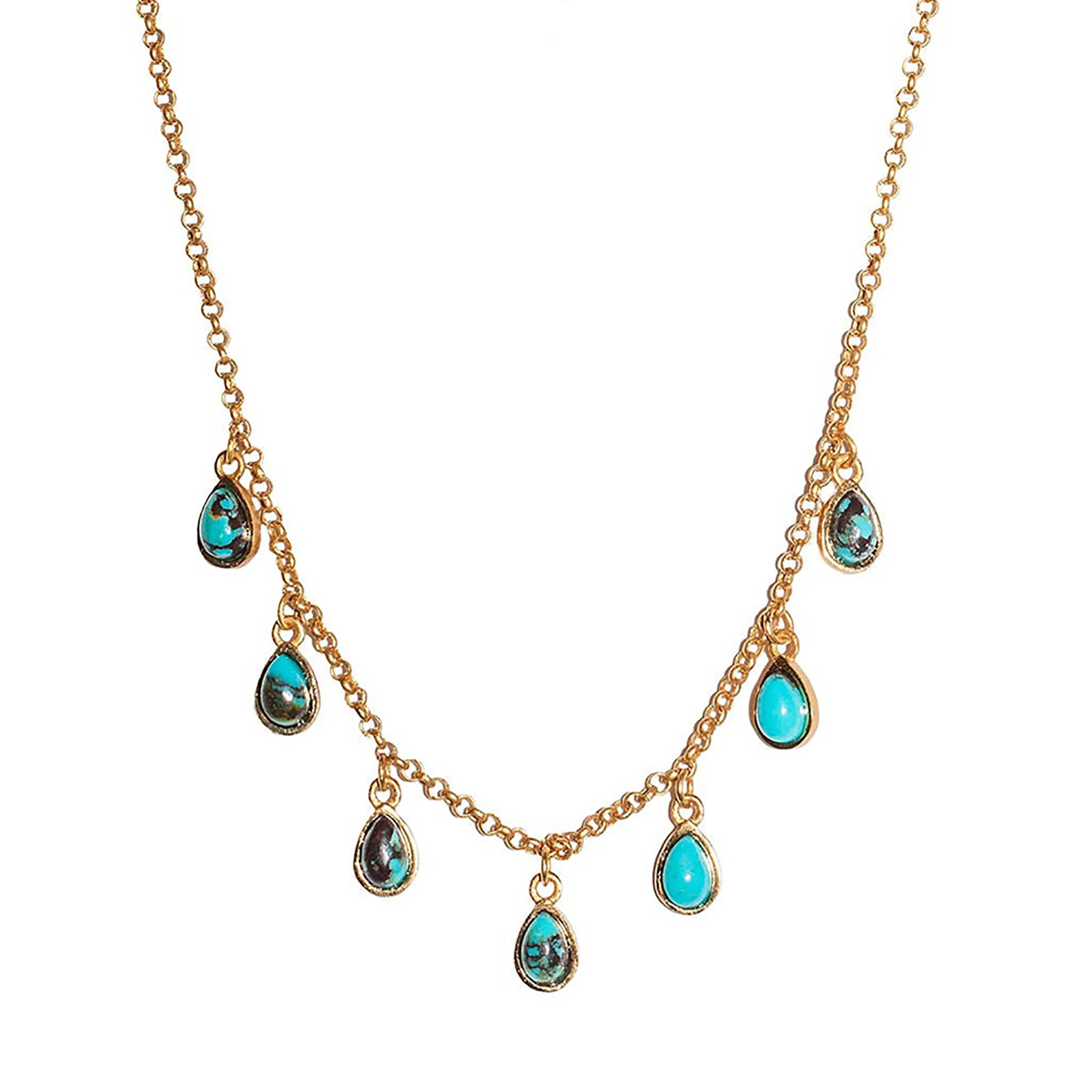 Charmed Necklaces | Turquoise and Gold Necklaces | Christina Greene | Christina Greene LLC