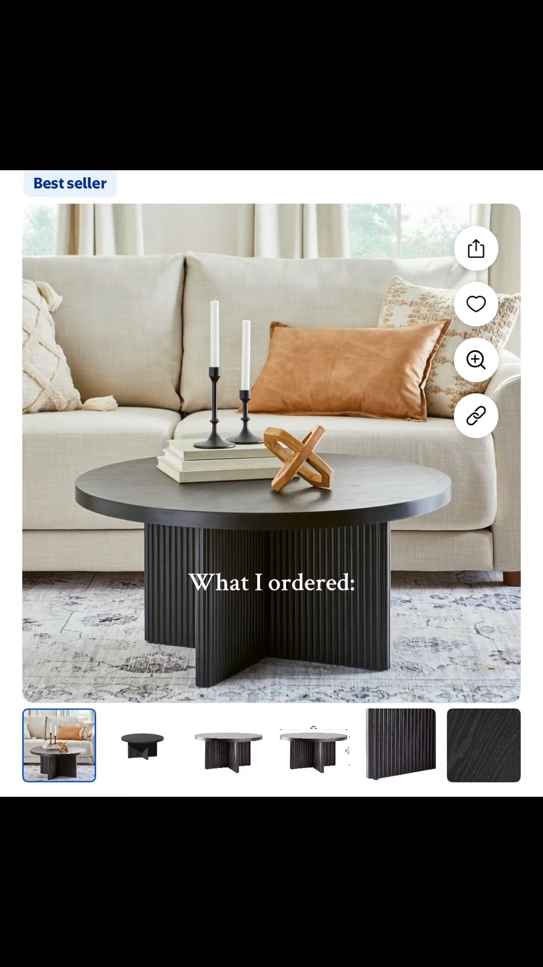 Fluted coffee table. Comes in two colors. So good  

#LTKHome #LTKOver40