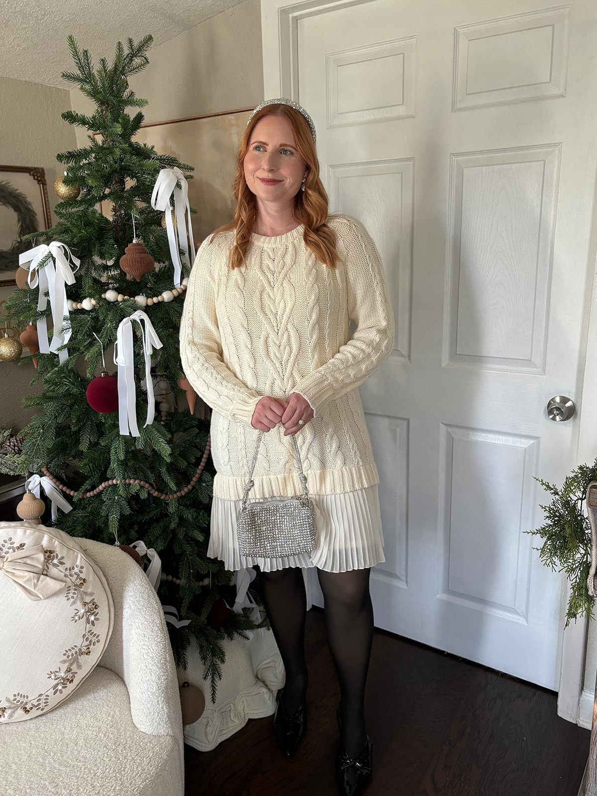 Dressed up in my favorite sweater dress. #womensstyle #amazonfashion #holiday | Amazon (US)
