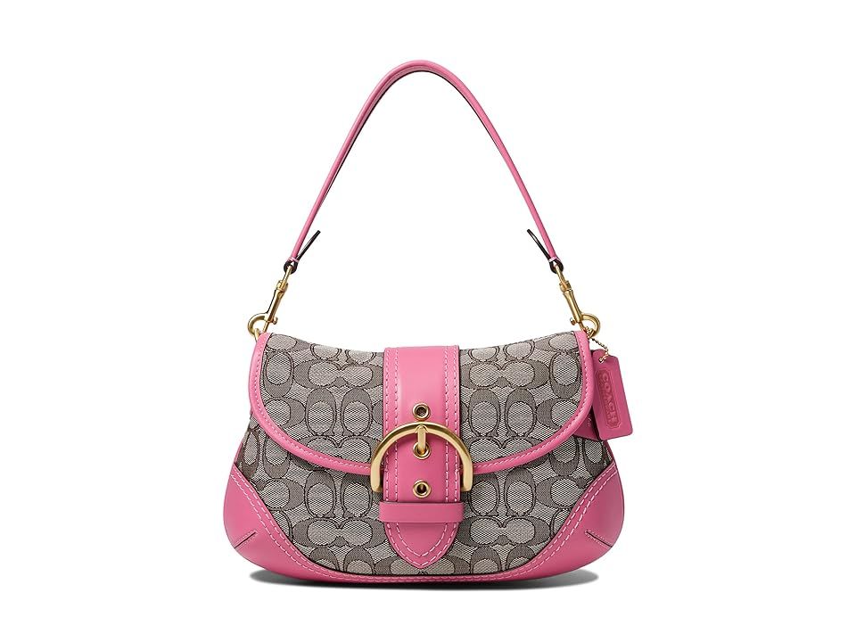 COACH Signature Jacquard Soho Bag (Petunia) Handbags | Zappos