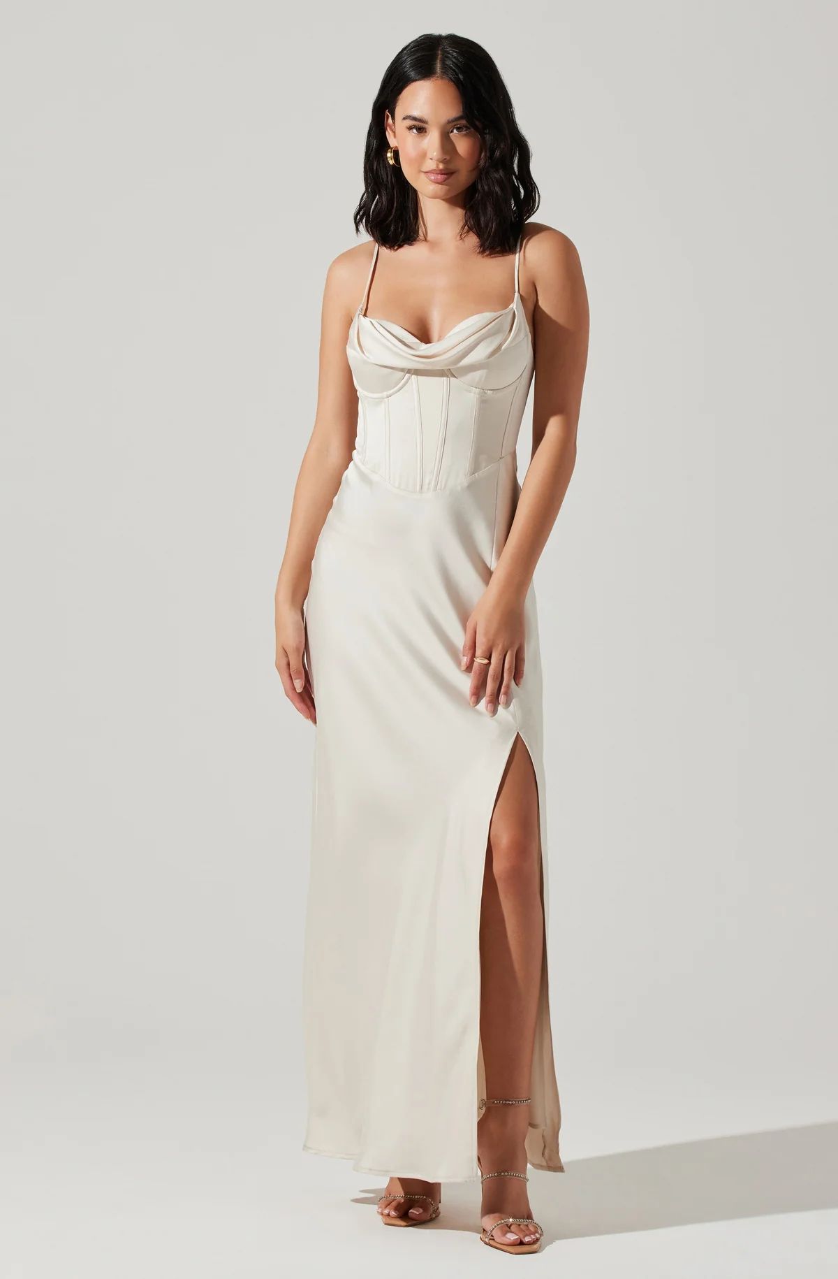 Cannes Satin Bustier Maxi Dress | ASTR The Label (US)