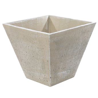 20-in W x 20-in H Brown Concrete Outdoor Planter | Lowe's