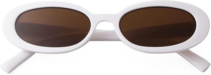 90s Sunglasses for Women Men Retro Small Oval Sunglasses | Amazon (US)