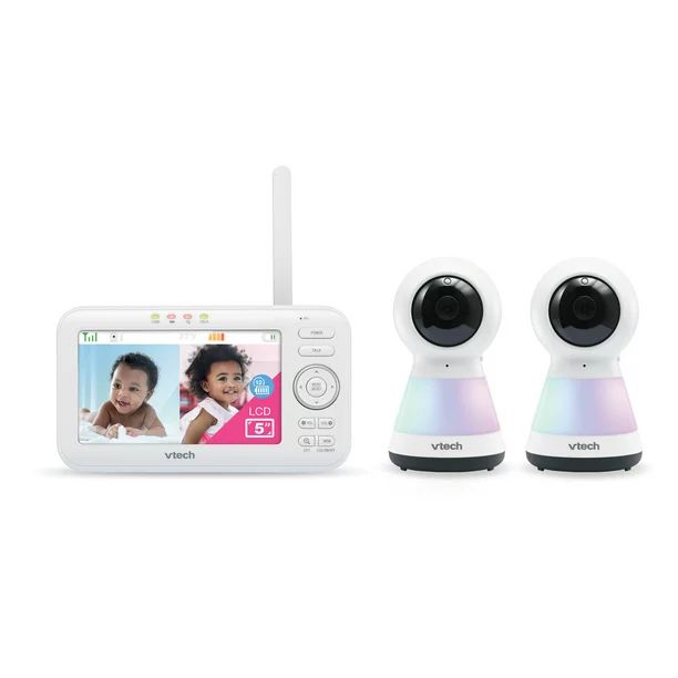 VTech VM5255-2 2 Camera 5" Digital Video Baby Monitor with Pan Scan and Night Light | Walmart (US)