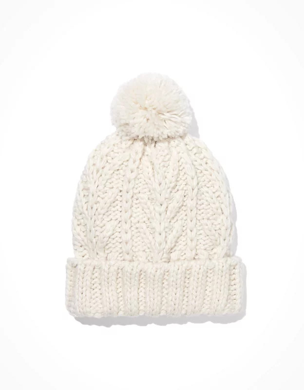 AE Cable Pom Beanie | American Eagle Outfitters (US & CA)