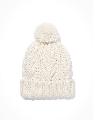 AE Cable Pom Beanie | American Eagle Outfitters (US & CA)