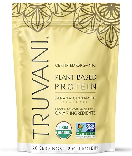 Truvani Vegan Pea Protein Powder | Banana Cinnamon | 20g Organic Plant Based Protein | 20 Servings | Keto | Gluten & Dairy Free | Low Carb | No Added Sugar | Amazon (US)