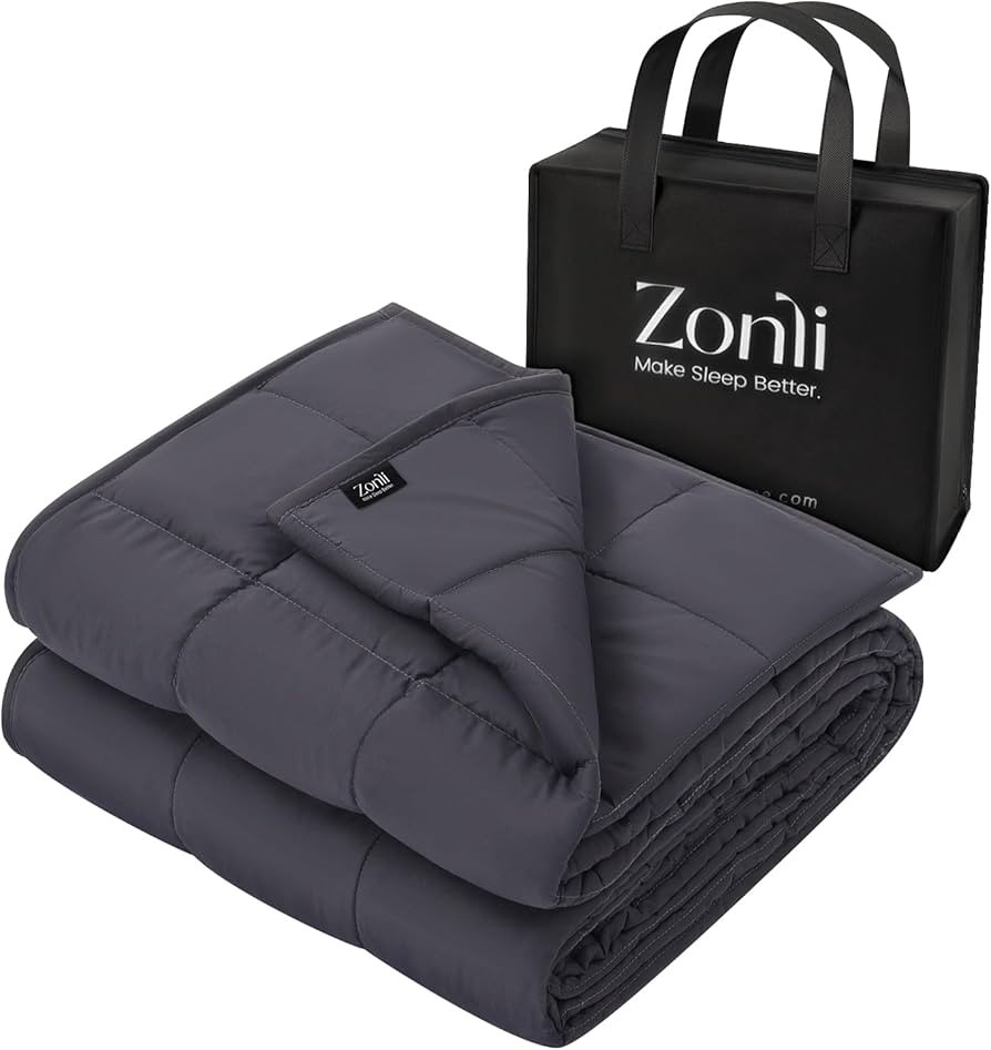 ZonLi Weighted Blanket (60"x80", 20lbs, Dark Grey) Queen Size Weighted Blanket for Adults, High B... | Amazon (US)