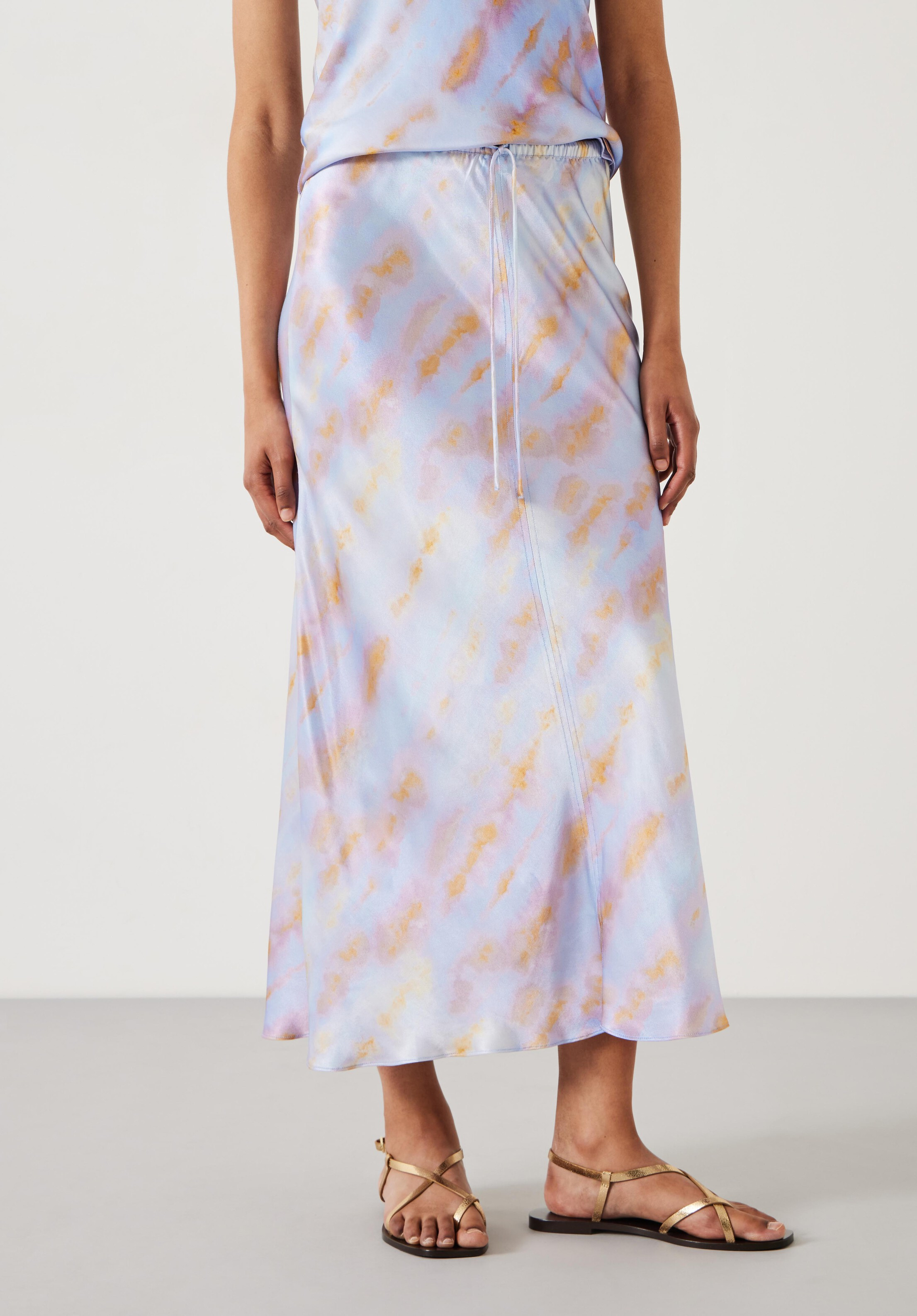 Indra Satin Midi Skirt | Hush UK