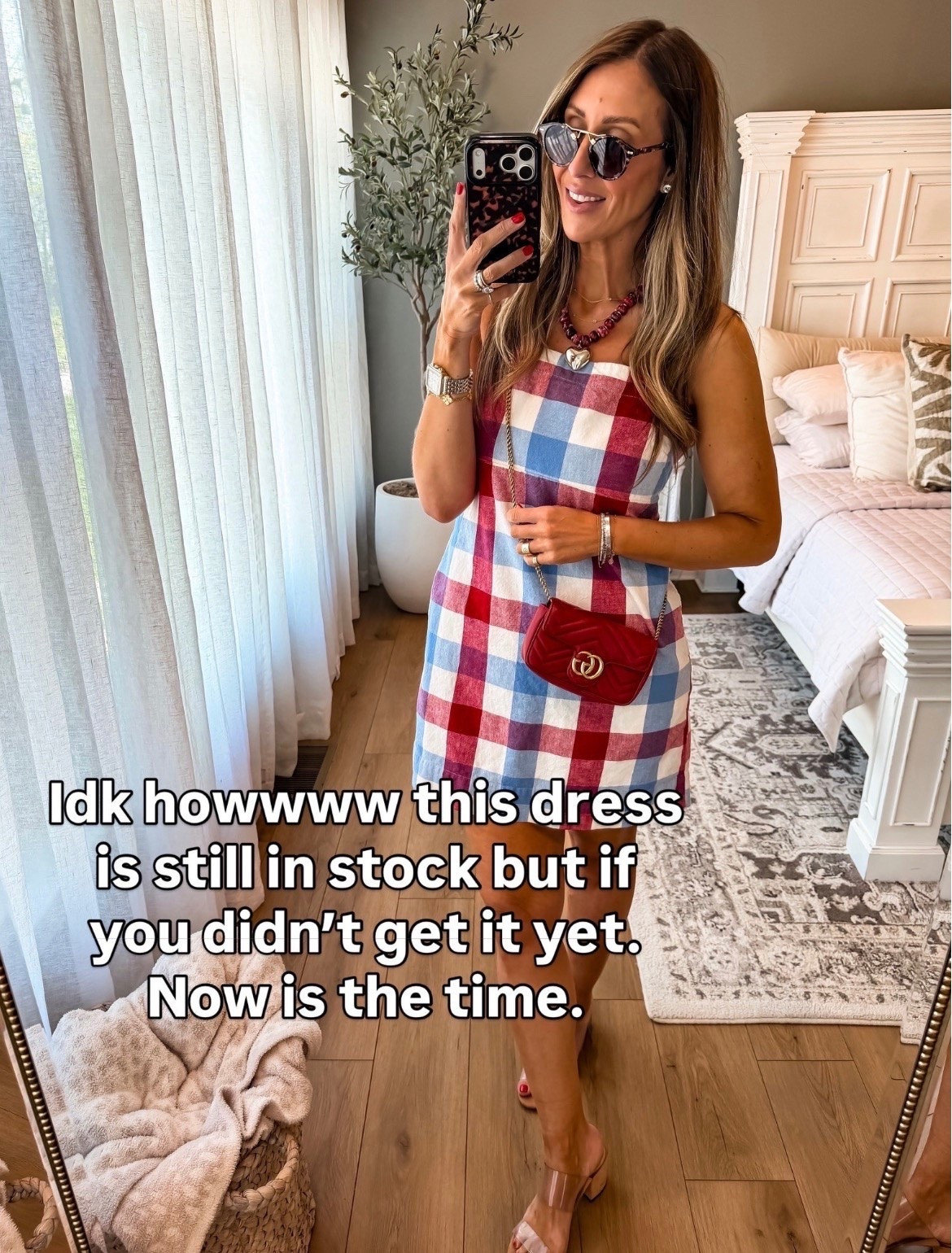 This patriotic gingham dress is still one of my favorite summer finds. The fit is so flattering, the colors are perfect for Memorial Day and Fourth of July, and it’s one of those dresses that always gets compliments.

red white and blue outfit, patriotic dress outfit, summer gingham dress, Fourth of July outfit, Memorial Day style, summer vacation outfit, casual summer dress, Americana fashion, cute holiday outfit, summer dress ideas, patriotic style, affordable summer fashion, themominstyle

#LTKTravel #LTKSeasonal #LTKootd