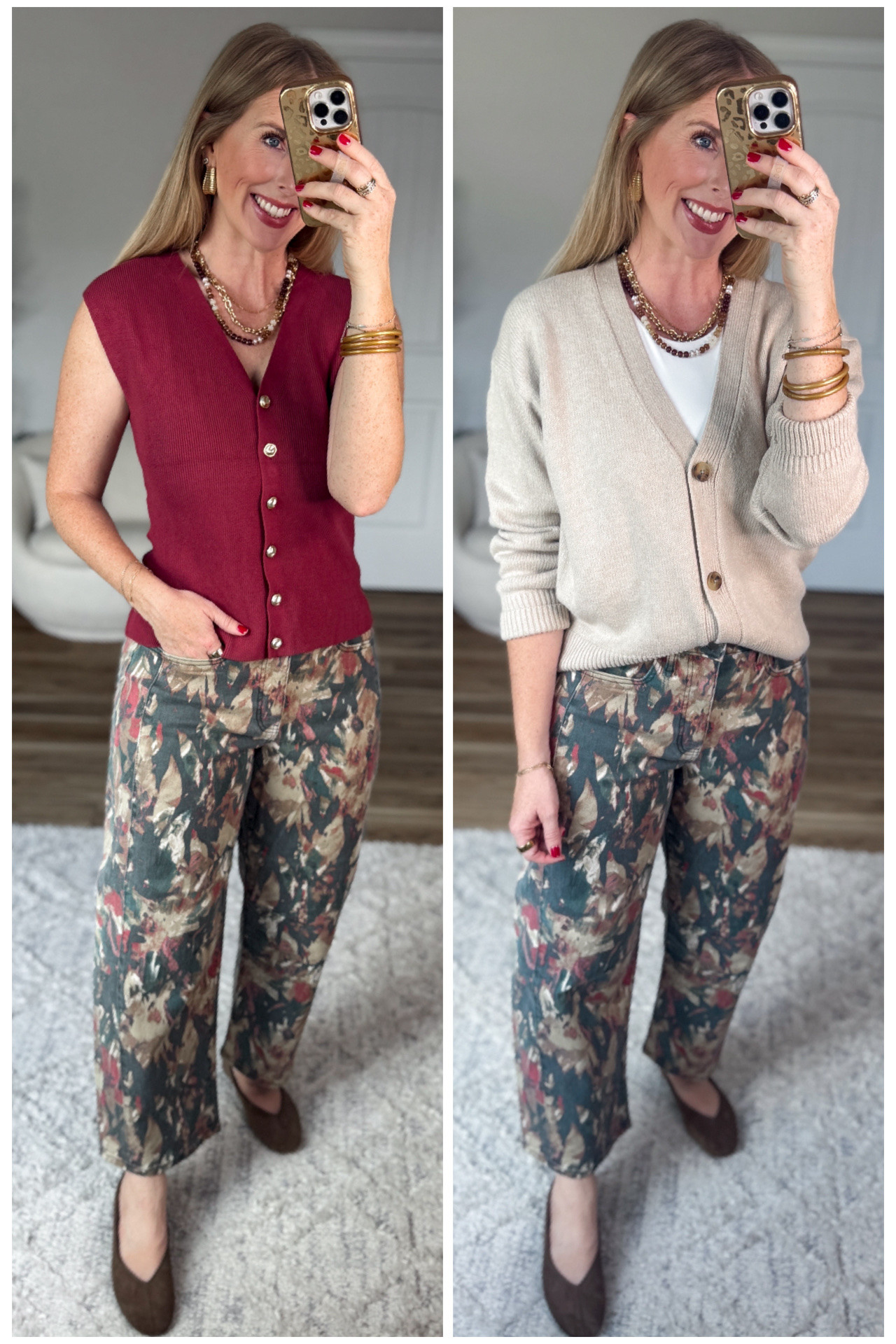 2 ways to style these printed barrel jeans from Walmart

#LTKootd