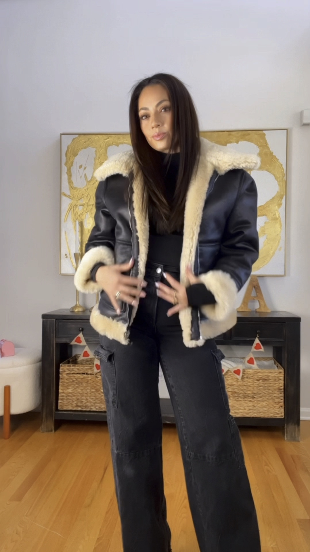 Shearling jacket 

#LTKFindsUnder100 #LTKSaleAlert #LTKStyleTip