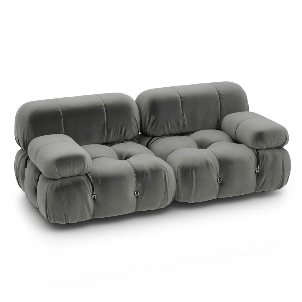 Mario Bellini Sofa | Combination 012-Cotton Velvet-Seal Grey | Eternity Modern