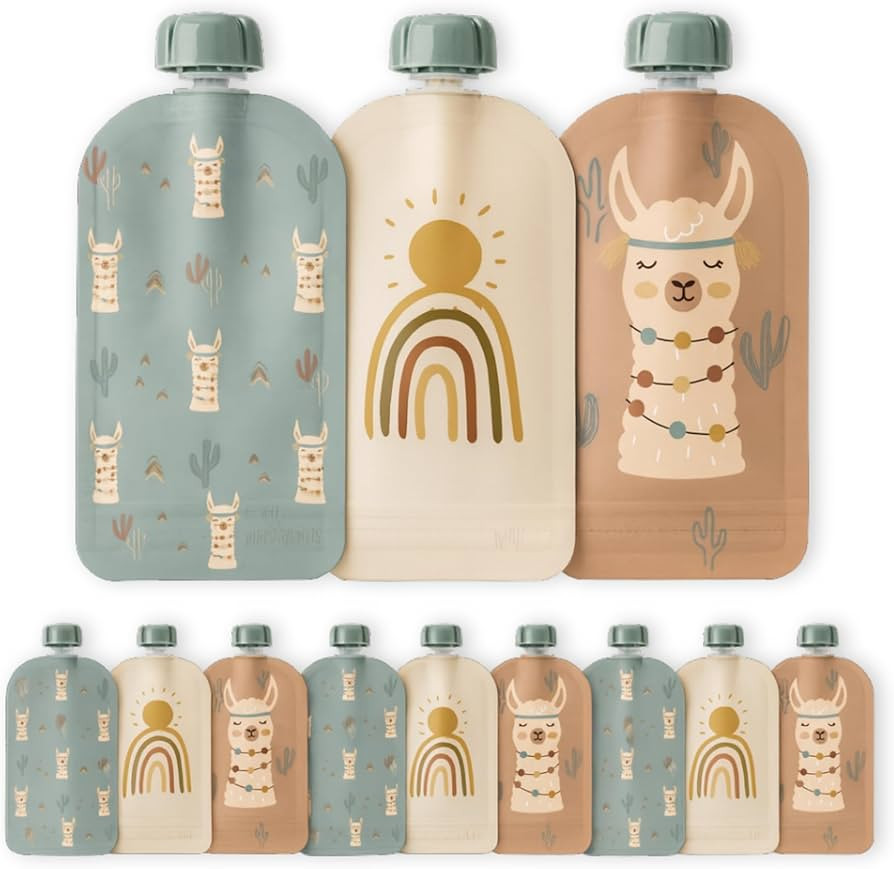 Hippypotamus Reusable Baby Food Pouches for Toddlers - BPA Free Food Grade - Dishwasher & Freezer... | Amazon (US)