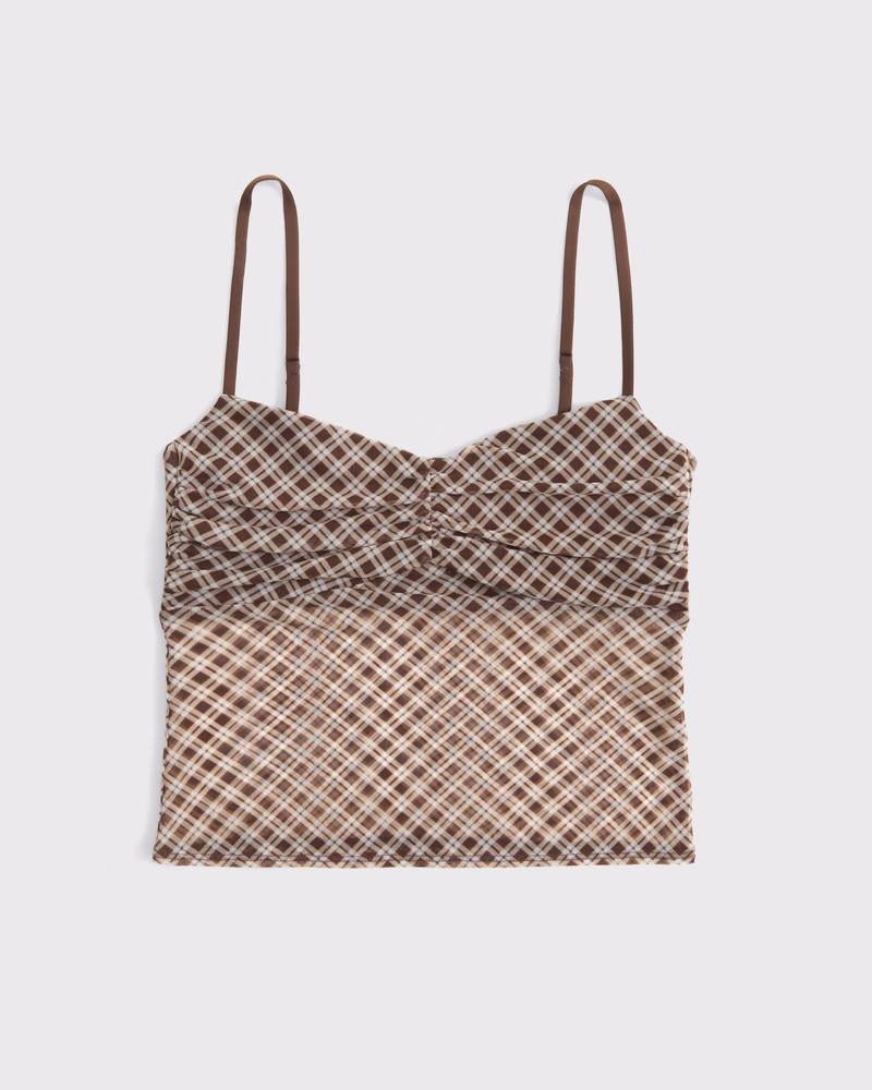 Sweetheart Mesh Cami Top | Abercrombie & Fitch (US)