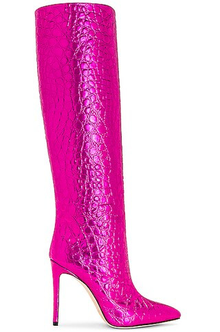 Metallic Embossed Croco 105 Stiletto Boot | FWRD 