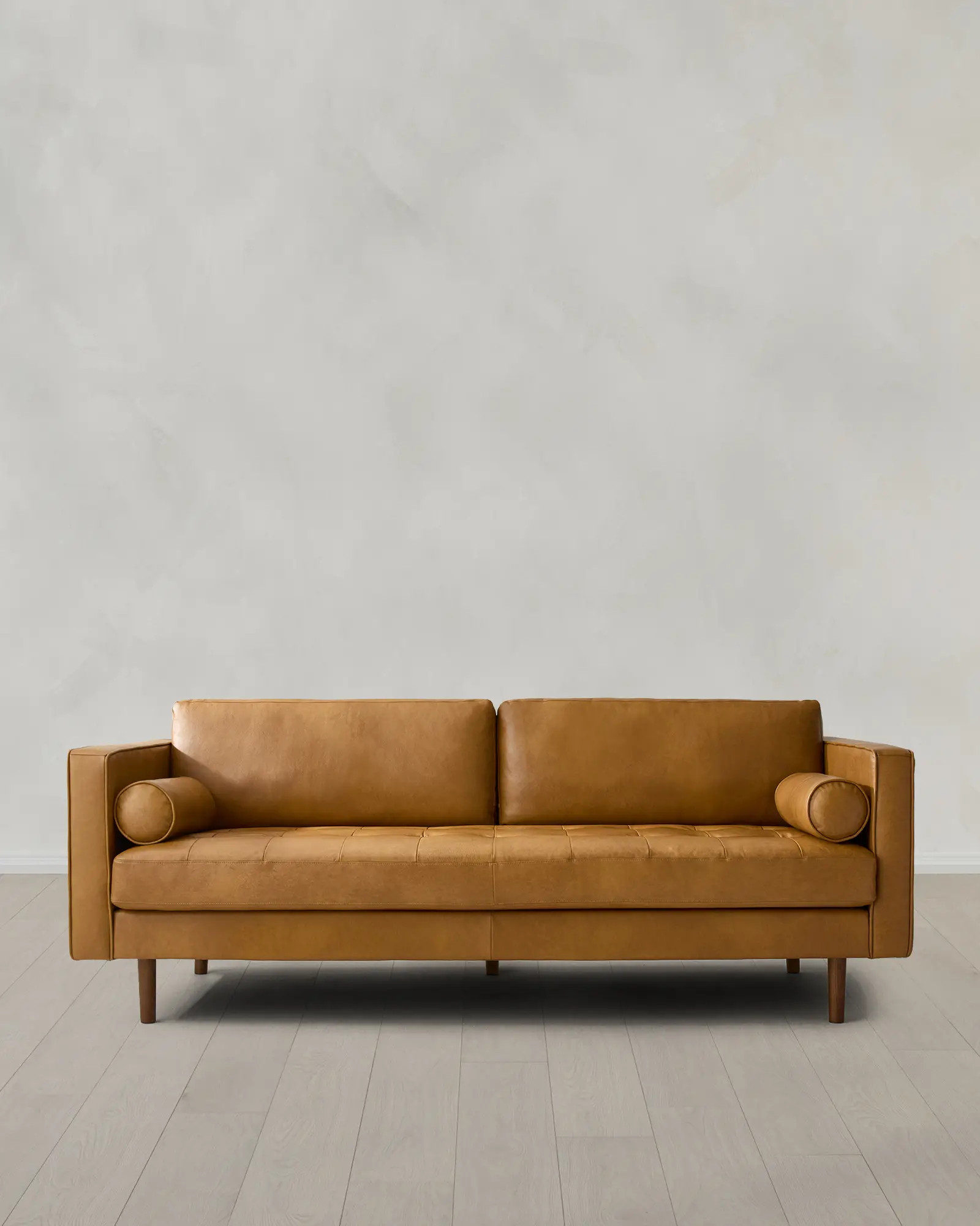 Italian Leather Midcentury Sofa | Quince