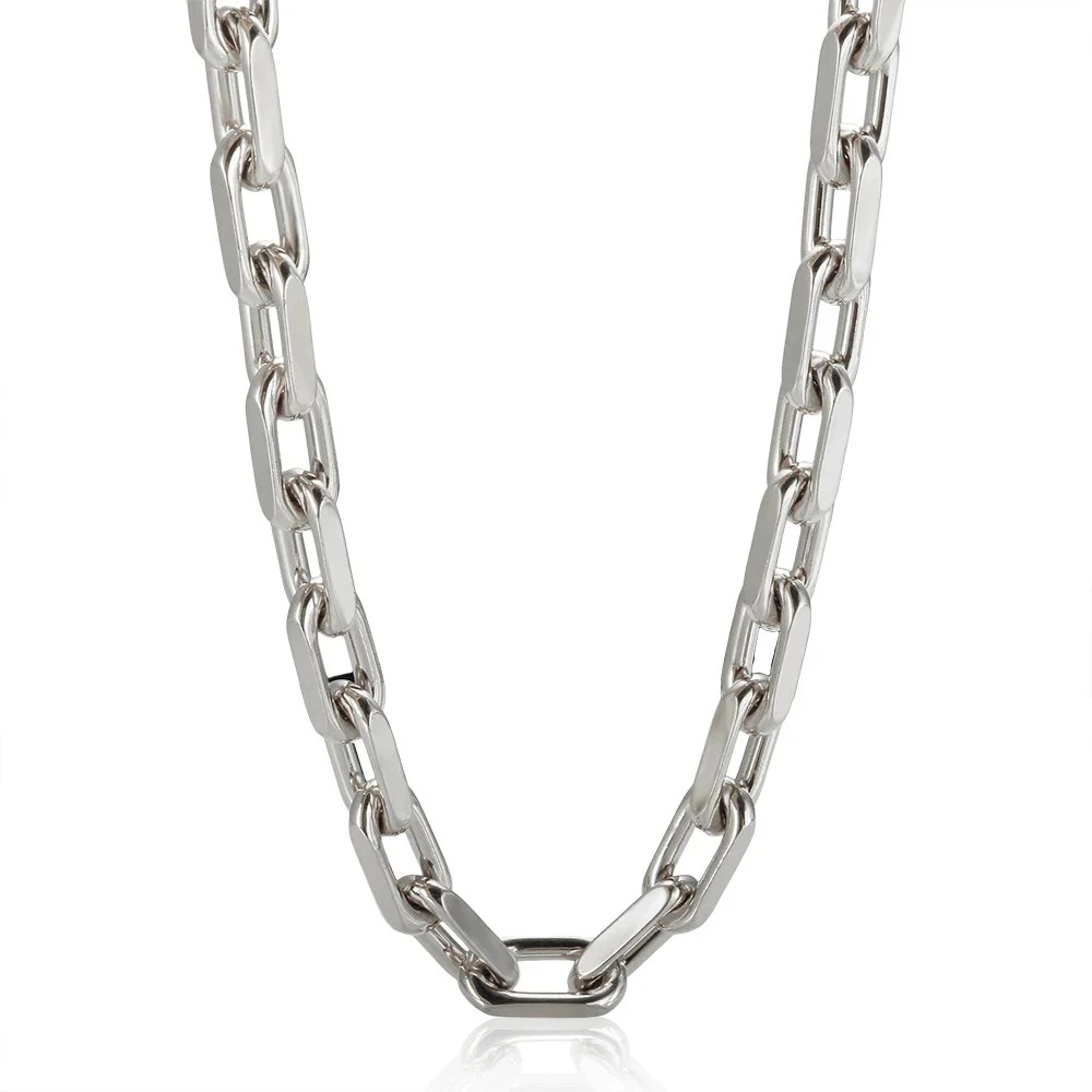 Emily “Silver” Thick Link Chain Necklace | ALAIS BRANCHE'