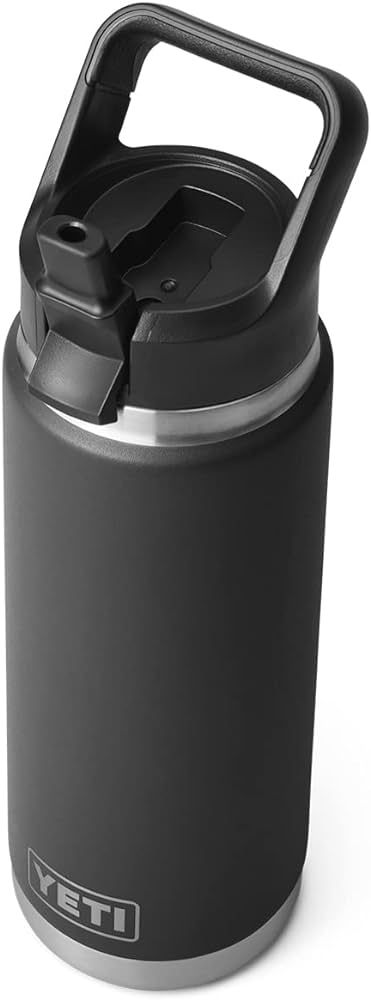 YETI Rambler 26 oz Bottle, Vacuum Insulated, Stainless Steel with Straw Cap, Black | Amazon (US)