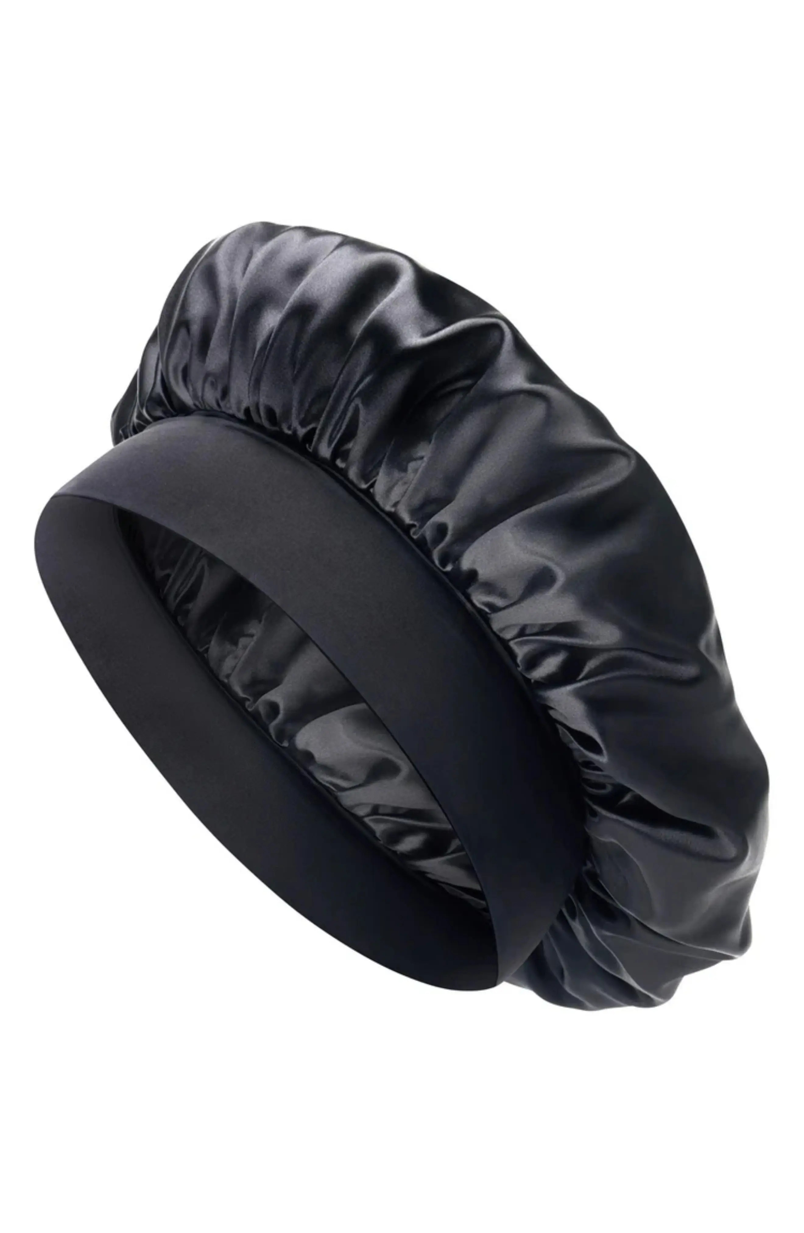 BLISSY Halo Silk Bonnet in Black at Nordstrom | Nordstrom
