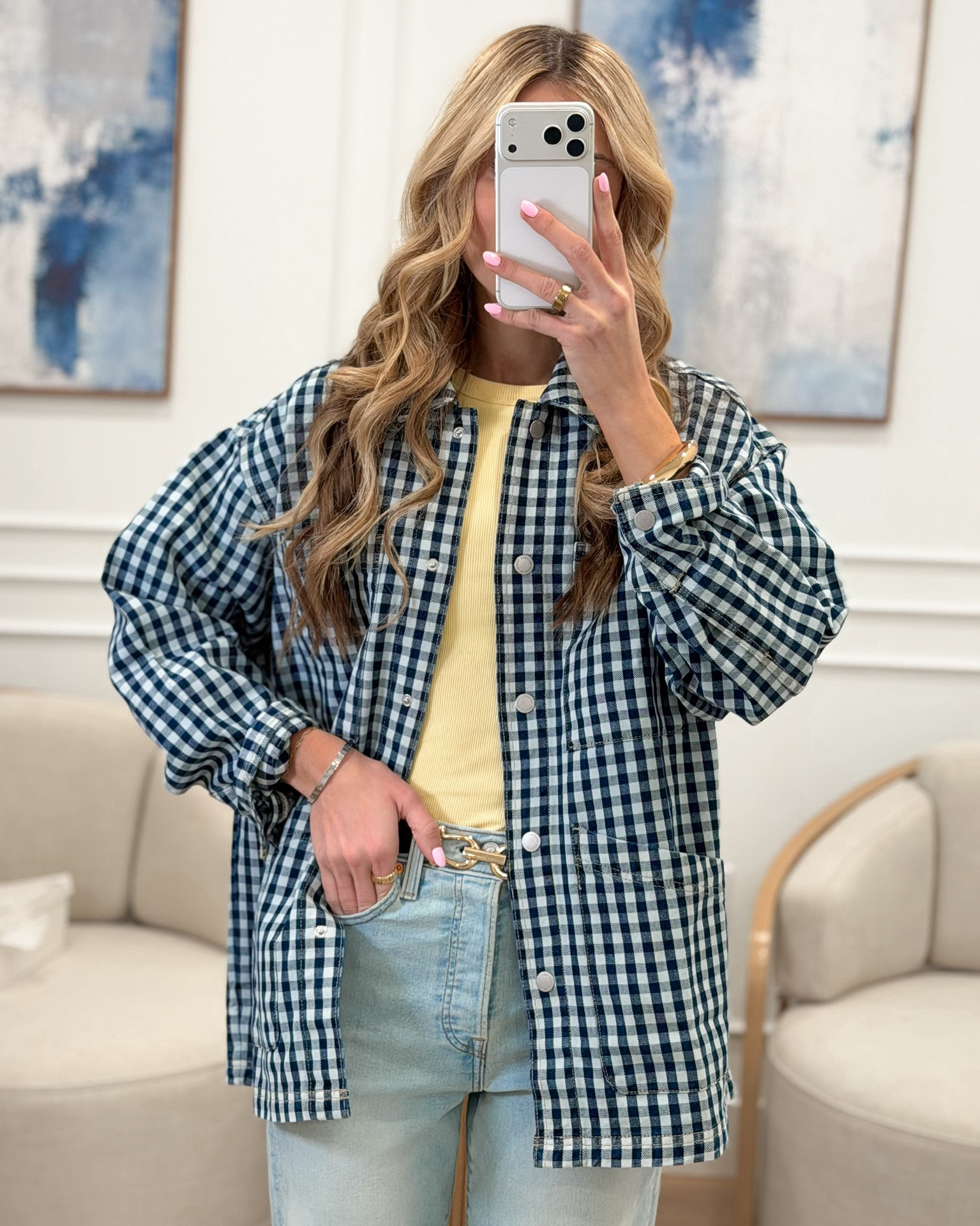This Target layered look is so good for spring 👏🏼 The gingham utility jacket adds the cutest pop of pattern, and I love it paired with a simple ribbed tank and light wash denim. It’s one of those easy outfits that looks put together but still feels effortless.

Wearing size small in the jacket 

#LTKSeasonal #LTKstyletip #LTKfindsunder50