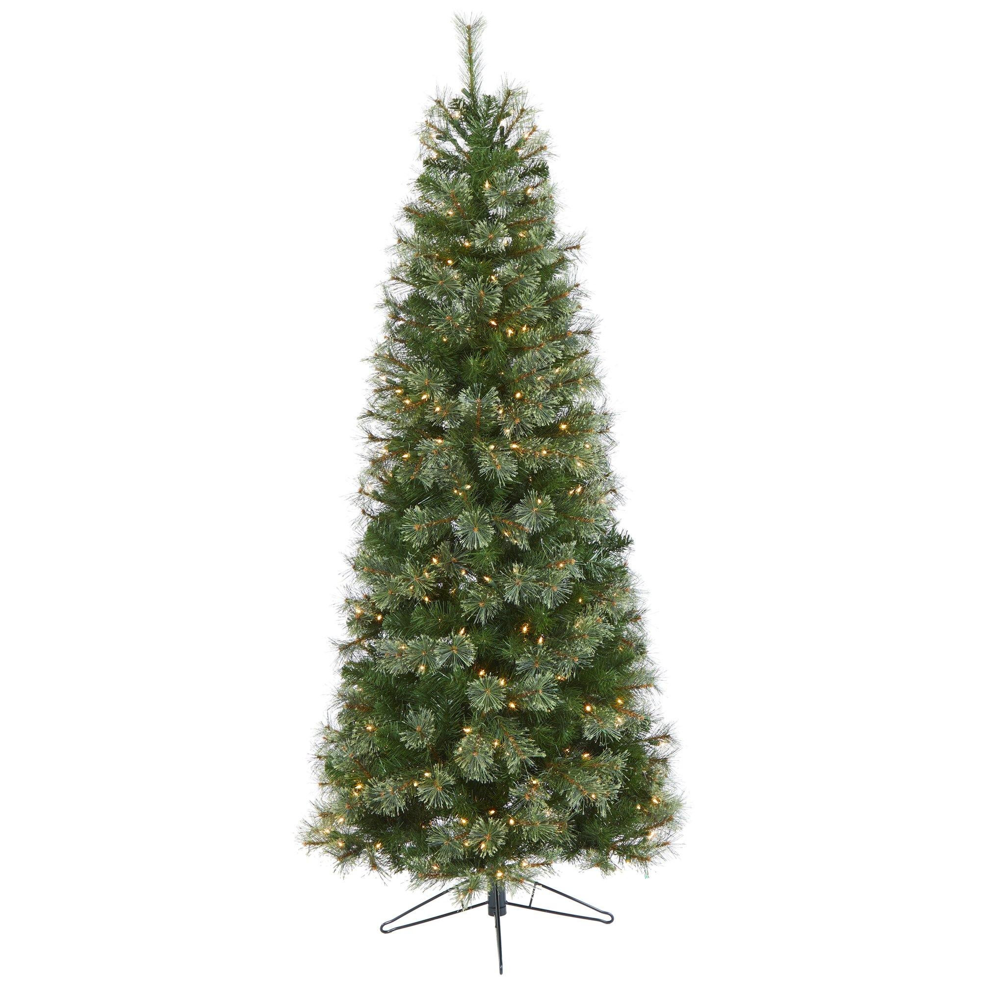6.5' Cashmere Slim Artificial Christmas Tree with 350 Warm White Lights and 660 Bendable Branches... | Nearly Natural