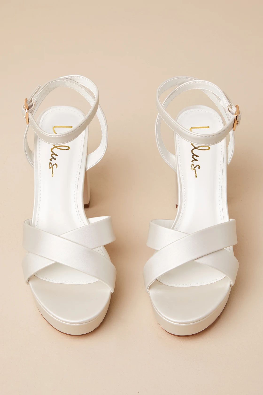 Selah Ivory Ankle Strap Heels | Lulus