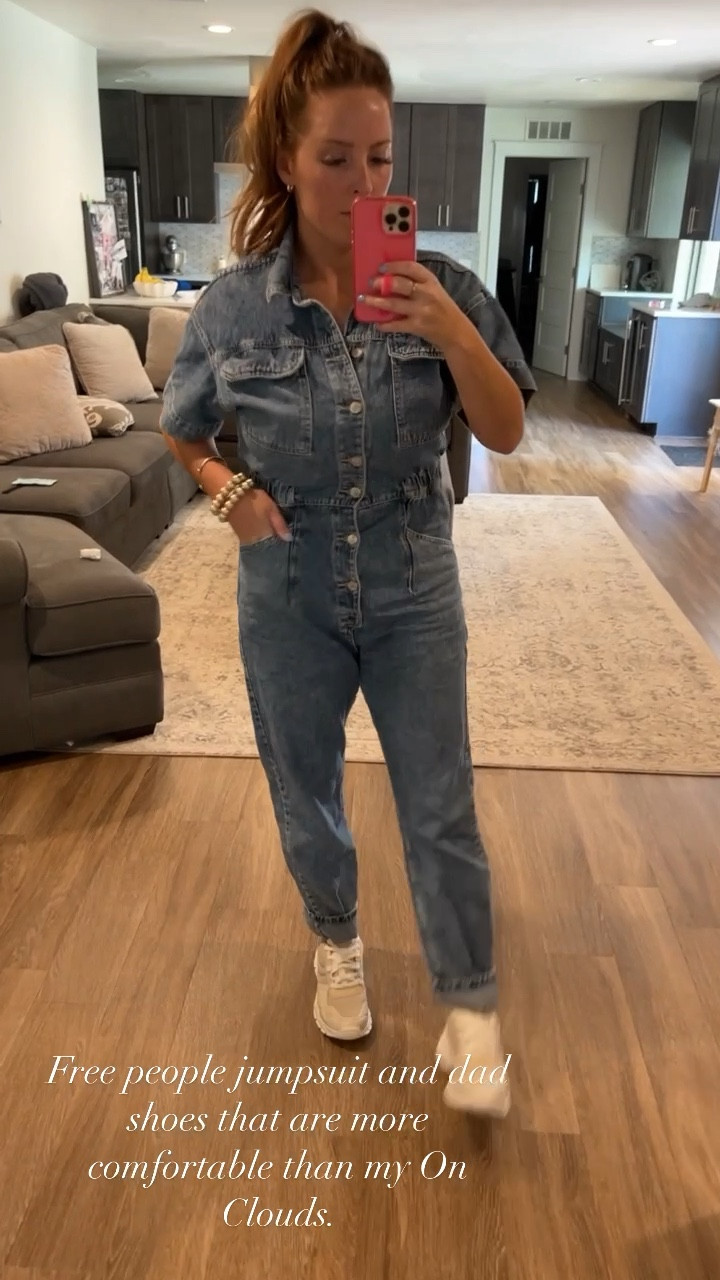 Denim jumpsuit and dad shoes 💛

#LTKfit