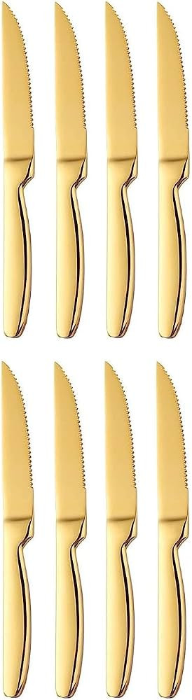 Stainless Steel Knives, Corrosion Resistant, Sharp Blade, Stainless Steel Handle, Kitchen Table K... | Amazon (US)