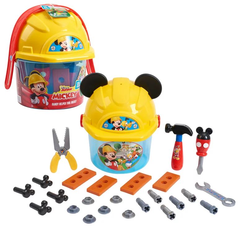 Disney Junior Mickey Mouse Handy Helper Tool Bucket, 25-pieces, Kids Toys for Ages 3 up - Walmart... | Walmart (US)