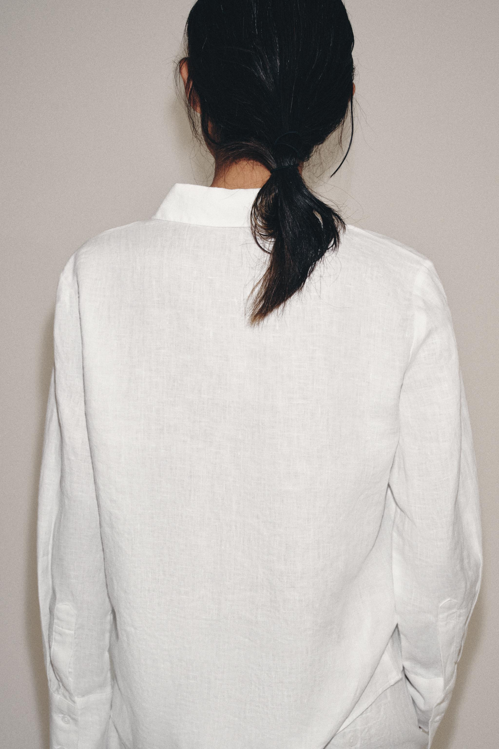 100% LINEN SHIRT ZW COLLECTION | Zara US