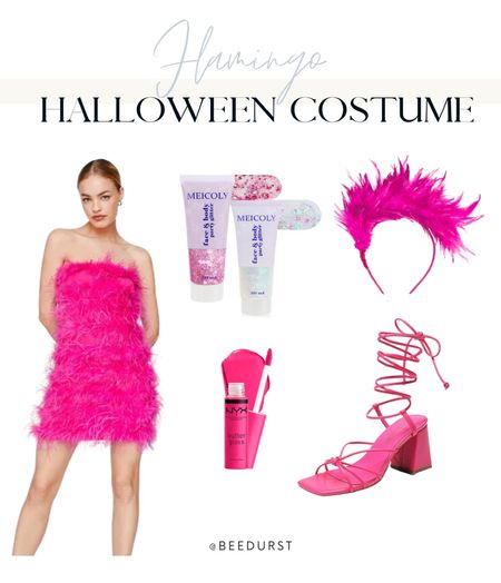 I saw this dress on Nasty Gal and immediately thought it would make the cutest flamingo costume for Halloween! You could reuse for a fun party after too! Add in some accessories- heels, a feathered headband, glitter and a hot pink lip and you’re set. 

#LTKHalloween #LTKparties #LTKshoecrush